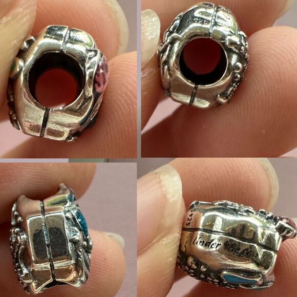 4x NWOT Ariel The Little Mermaid Disney Pandora FIT Silver Charm - Picture 12 of 15